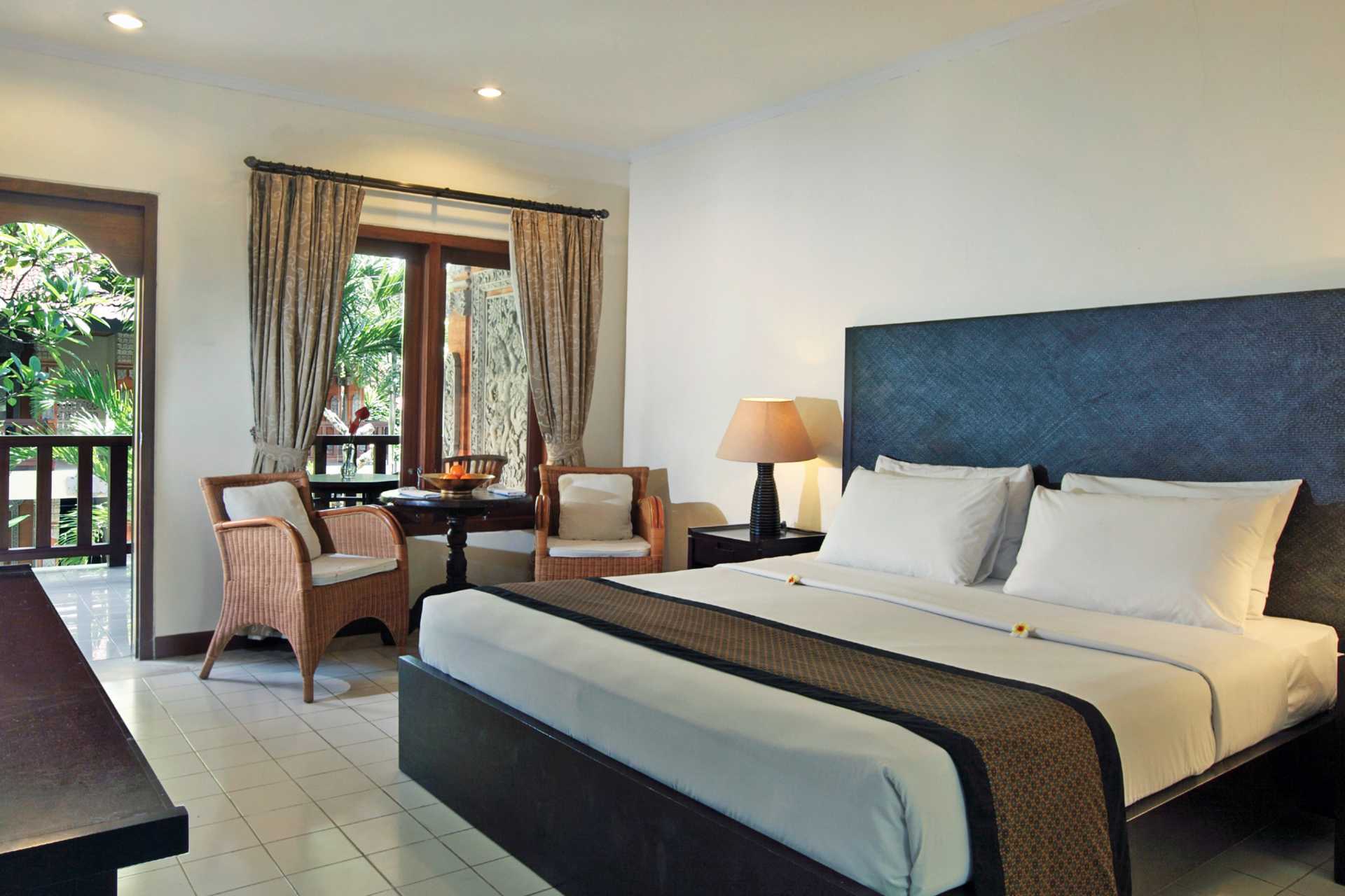 Dobbeltværelser på hotel Griya Santrian i Sanur, Bali.