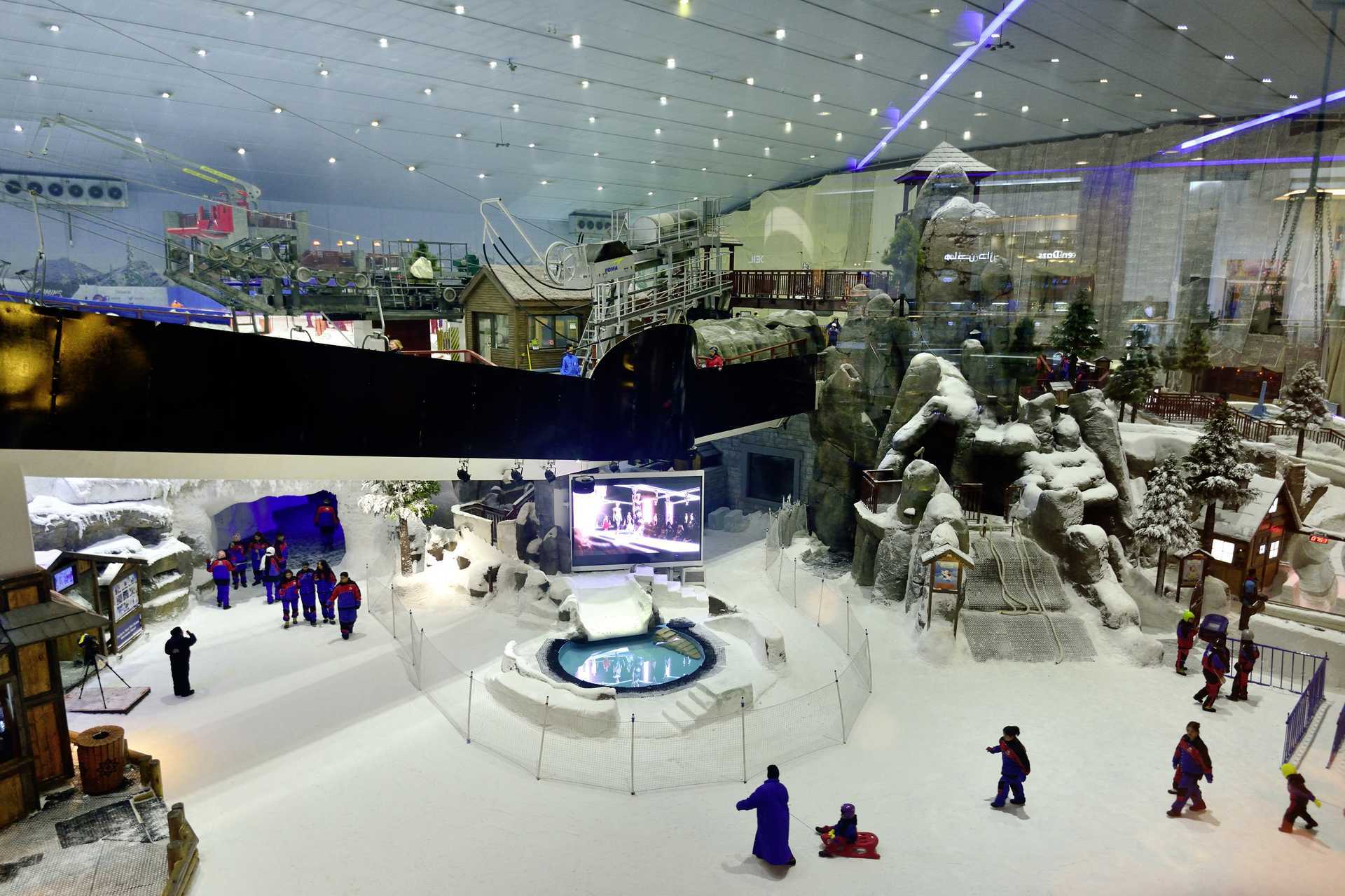 Ski Dubai i Mall of the Emirates i Dubai Al Barsha, De Forenede Arabiske Emirater.
