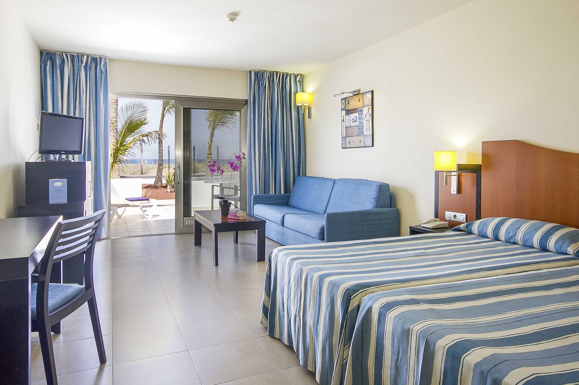 Enkeltværelse på Hotel Las Costas på Lanzarote, De Kanariske Øer.