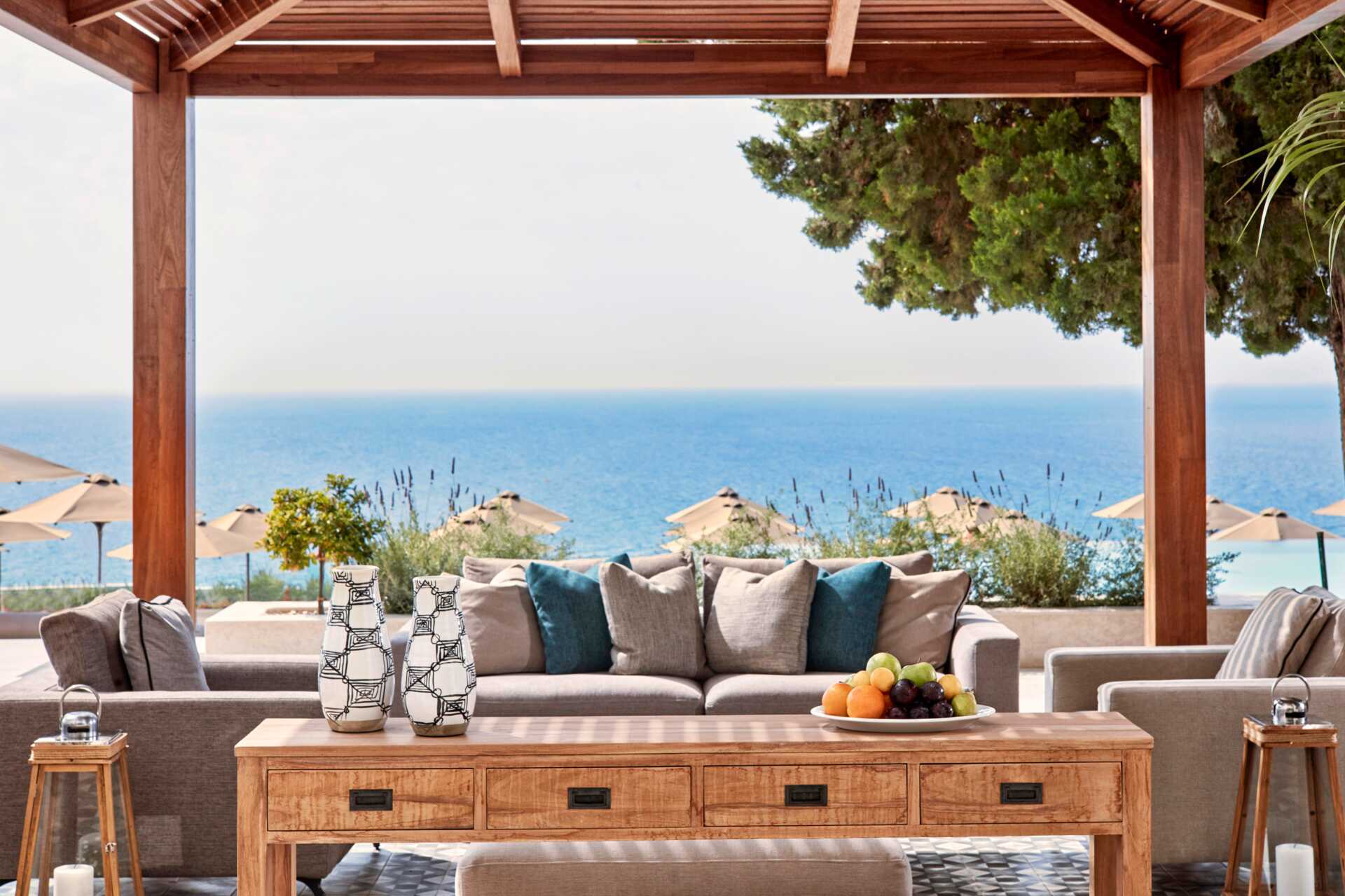 Restaurant på Hotel Esperos Village Blue &amp; Spa på Rhodos, Grækenland.