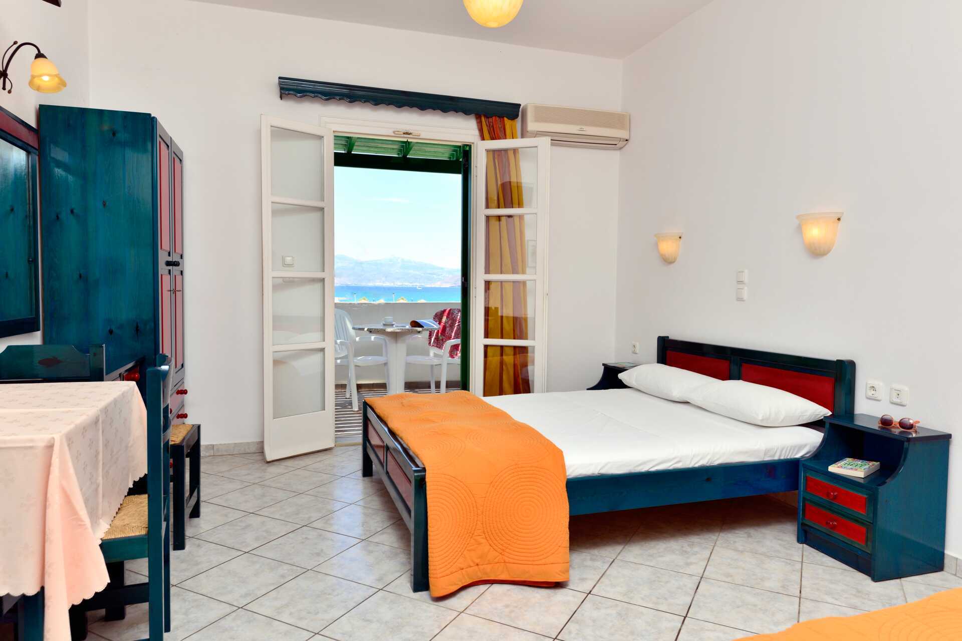 Etværelses lejlighed på hotelHarmony på Naxos, Grækenland.