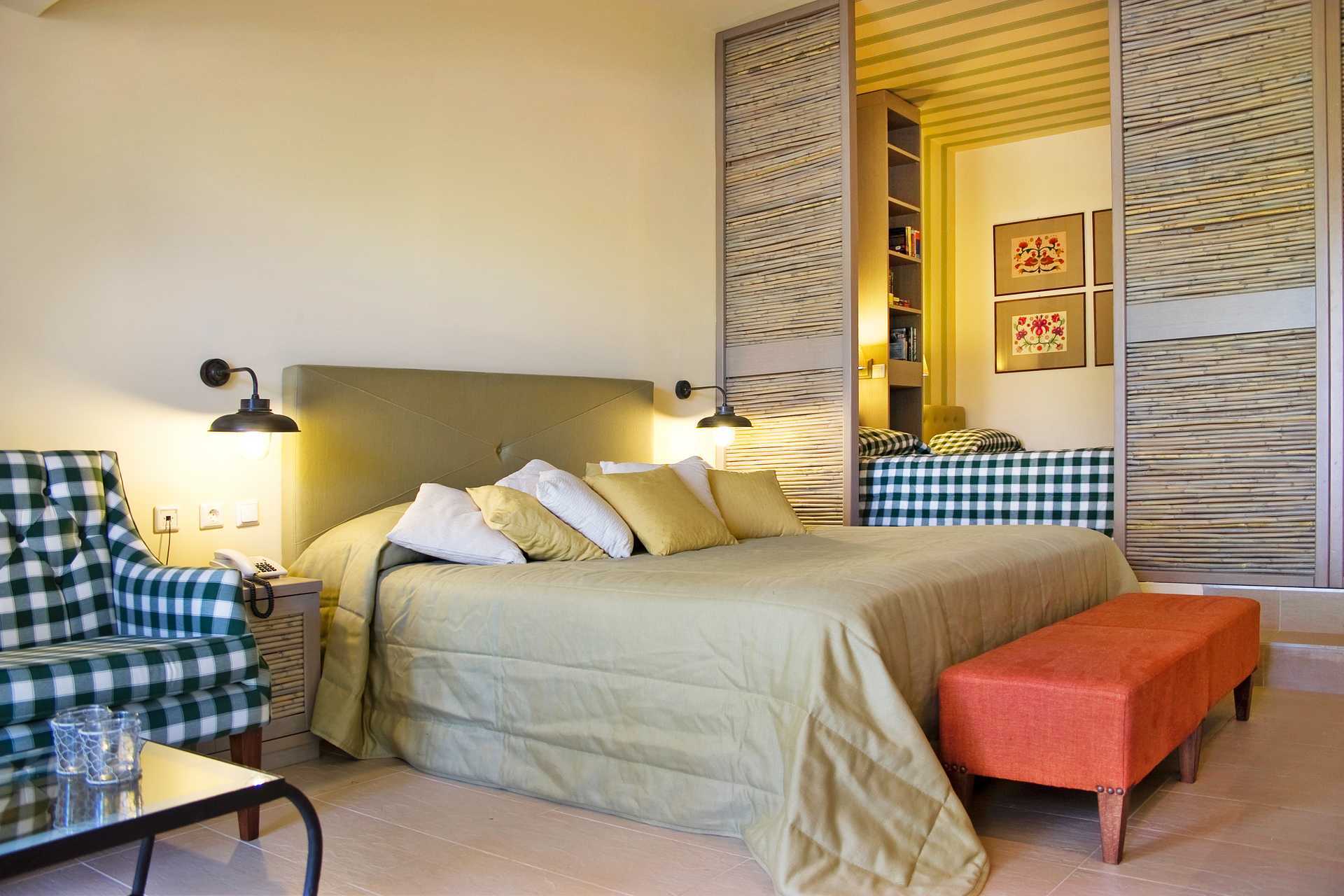 Familie-værelser på Aquila Rithymna Beach hotel på Kreta, Grækenland.