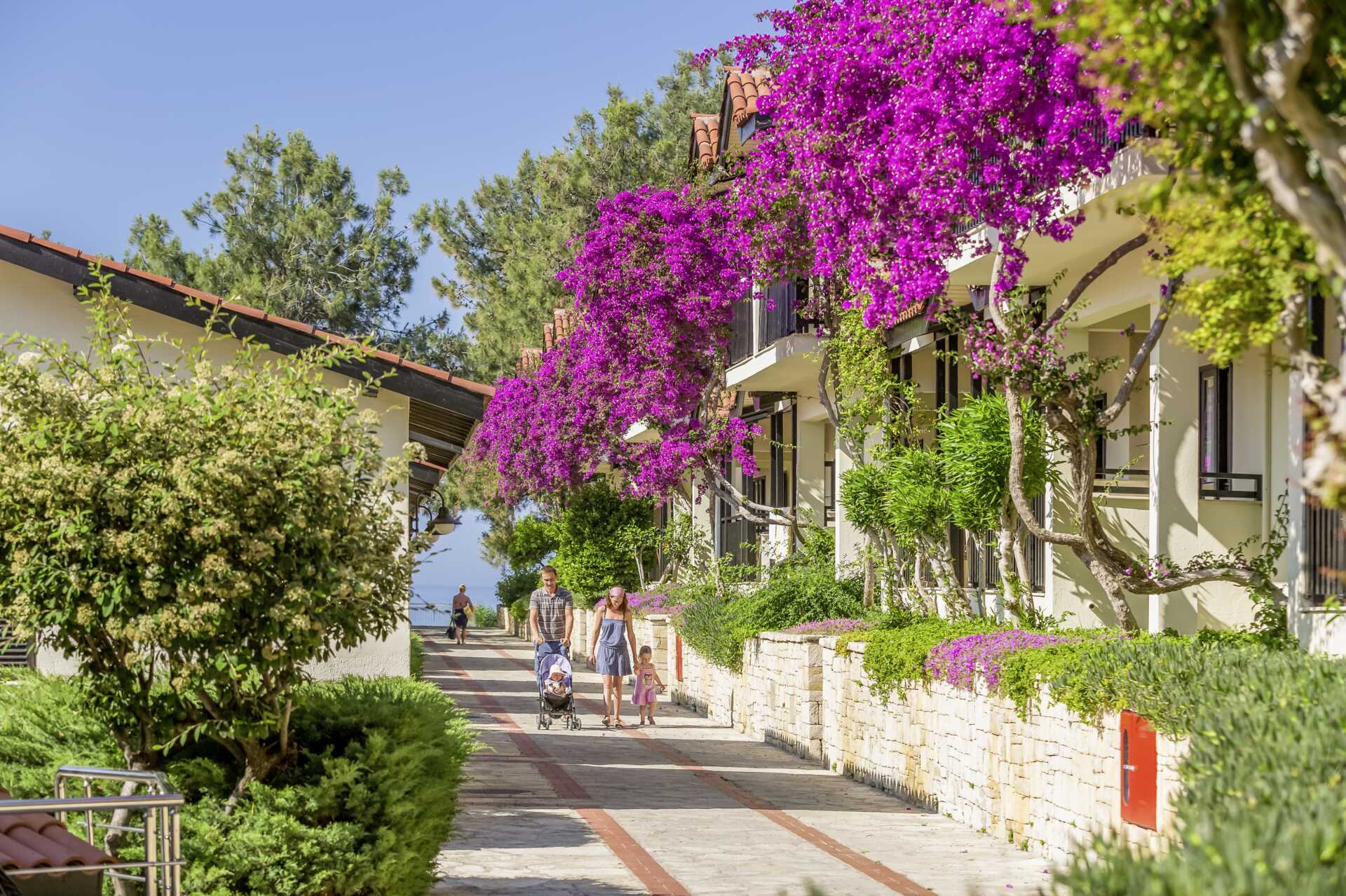 Familieværelser på hoteller Melas Holiday Village i Side, Tyrkiet.