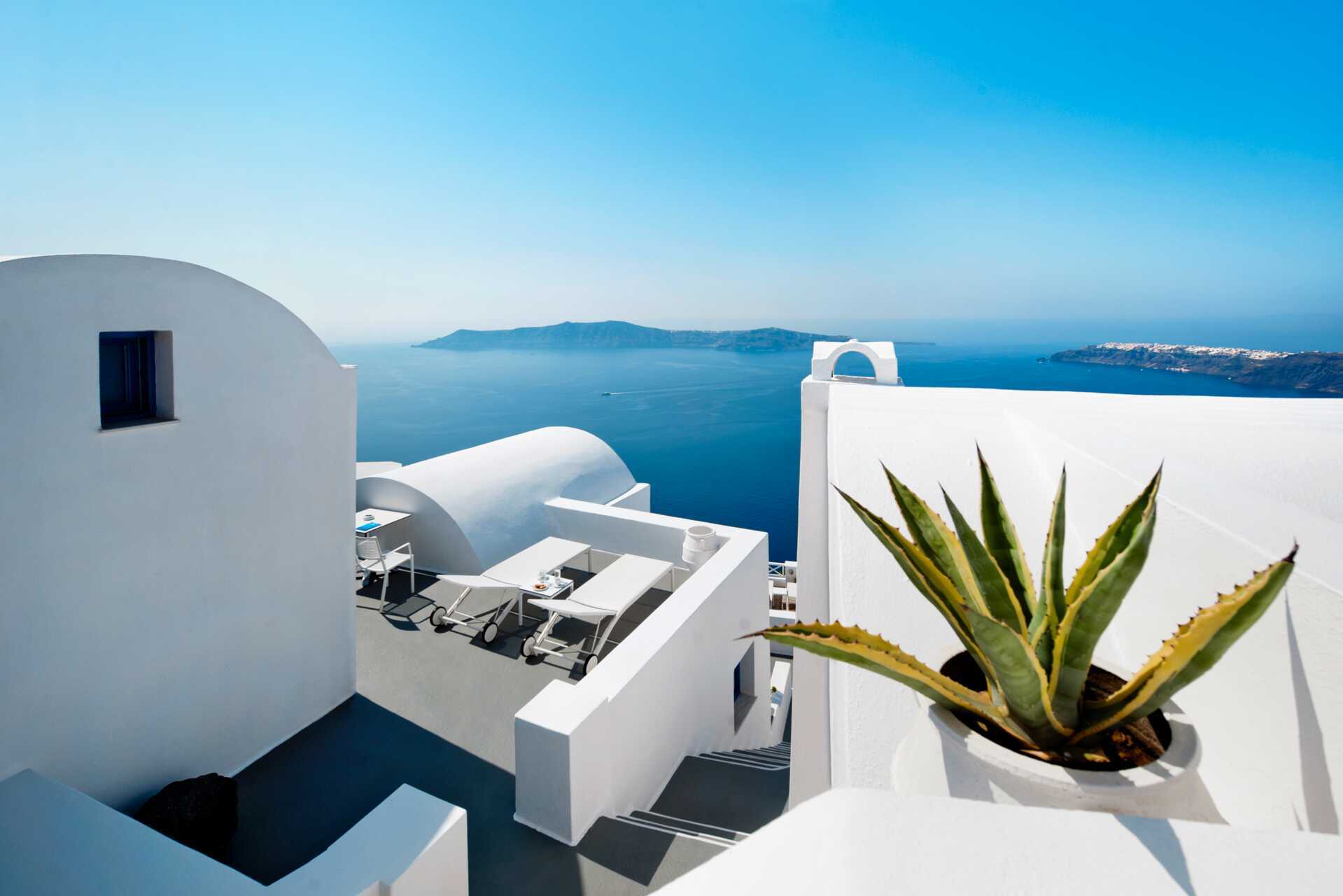 Hotel Regina Mare på Santorini, Grækenland.