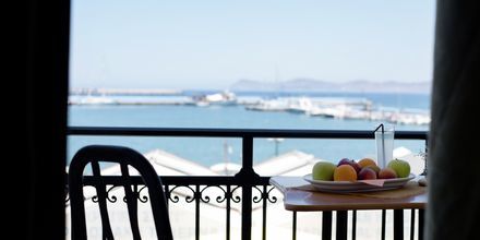 Udsigt fra balkonen fra Hotel Flisvos i Sitia på Kreta, Grækenland.