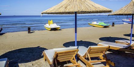 Stranden ved Germany Hotel, Durres Riviera i Albanien.