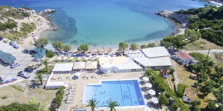 Poolområde på Hotel Glicorisa Beach på Samos, Grækenland.