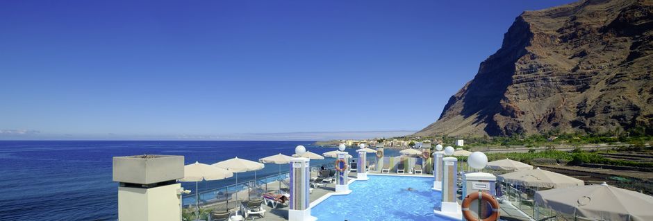 Poolområde på Hotel Gran Rey på La Gomera, De Kanariske Øer, Spanien.