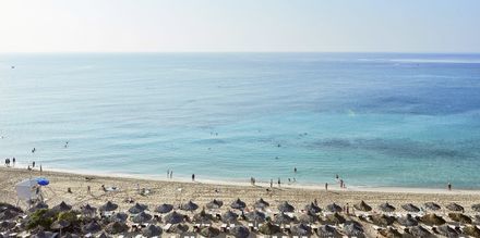 Stranden ved Hotel Grecian Bay, Cypern.