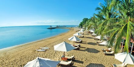 Stranden ved Hotel Griya Santrian på Bali, Indonesien.