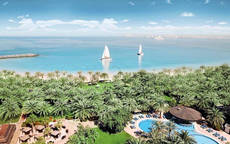 Stranden ved Sheraton Jumeirah Beach Resort i De Forenede Arabiske Emirater.
