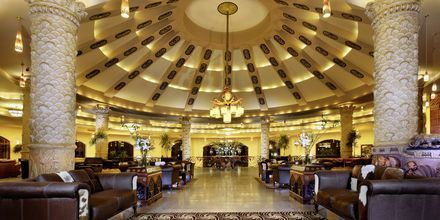 Lobby på Hotel Jungle Aqua Park i Hurghada, Egypten.
