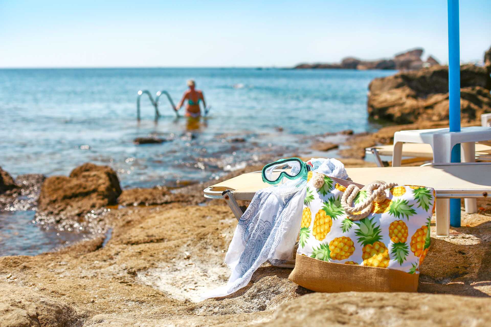Tasos beach på Rhodos, Grækenland.