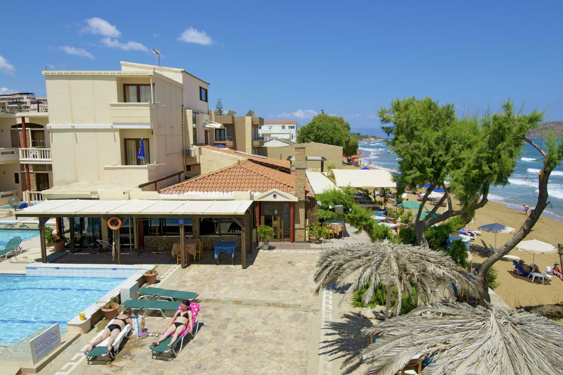 Hotel Kato Stalos Mare på Kreta, Grækenland.