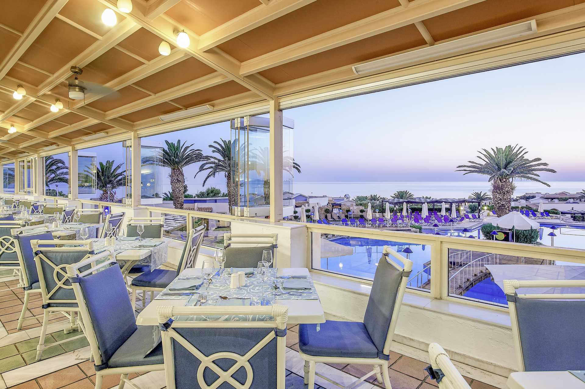 Hovedrestauranten på hotel Aldemar Knossos Royal i Hersonissos, Kreta.
