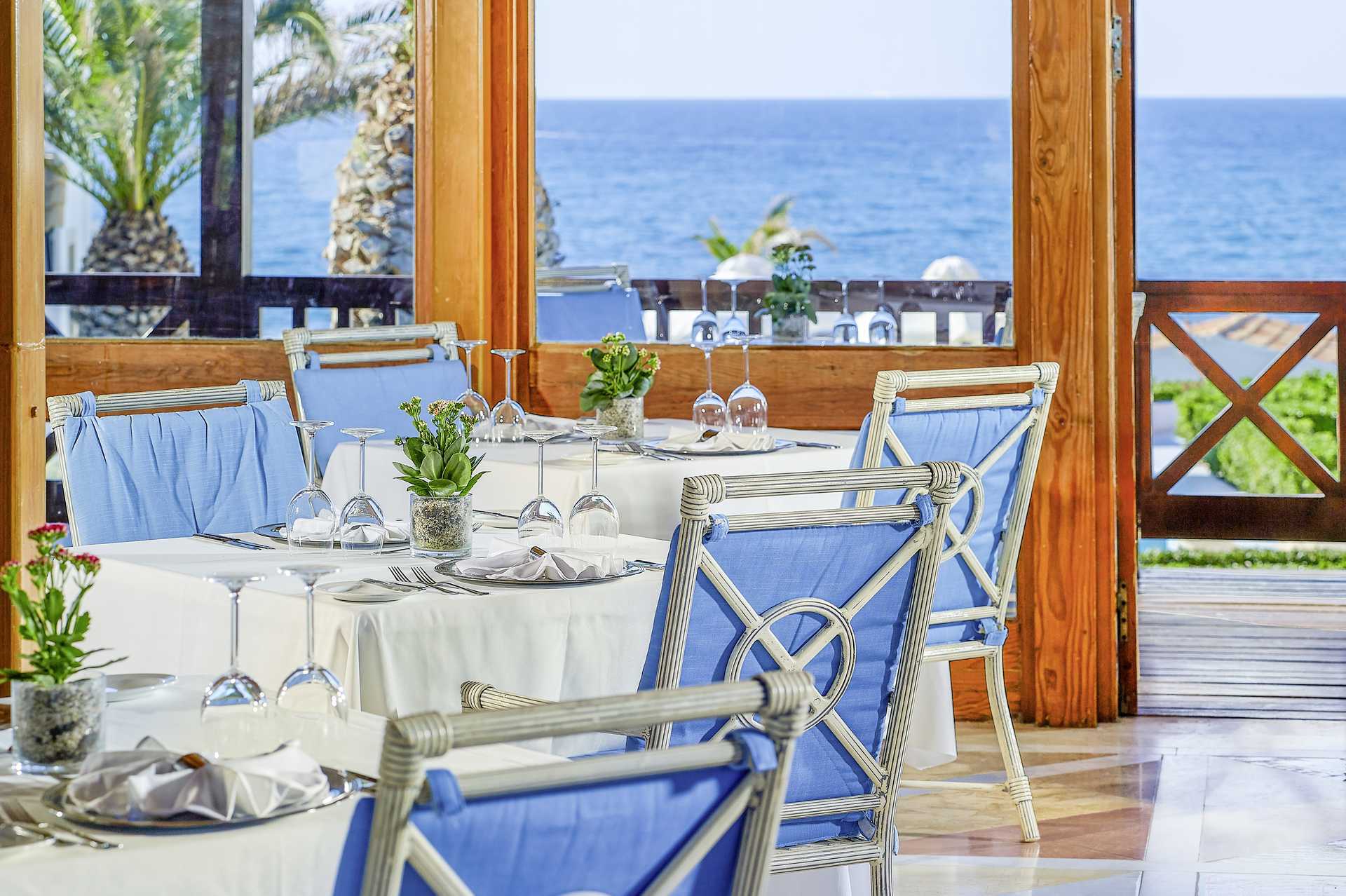 Hovedrestauranten på hotel Aldemar Knossos Royal i Hersonissos, Kreta.