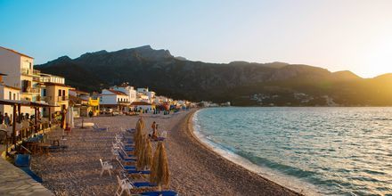 Stranden ved Kokkari på Samos, Grækenland.