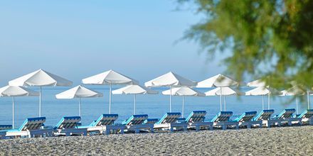 Stranden ved Hotel Kouros Seasight i Pythagorion på Samos, Grækenland.