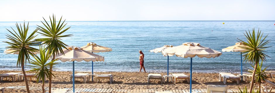 Strand ved Lardos på Rhodos, Grækenland.