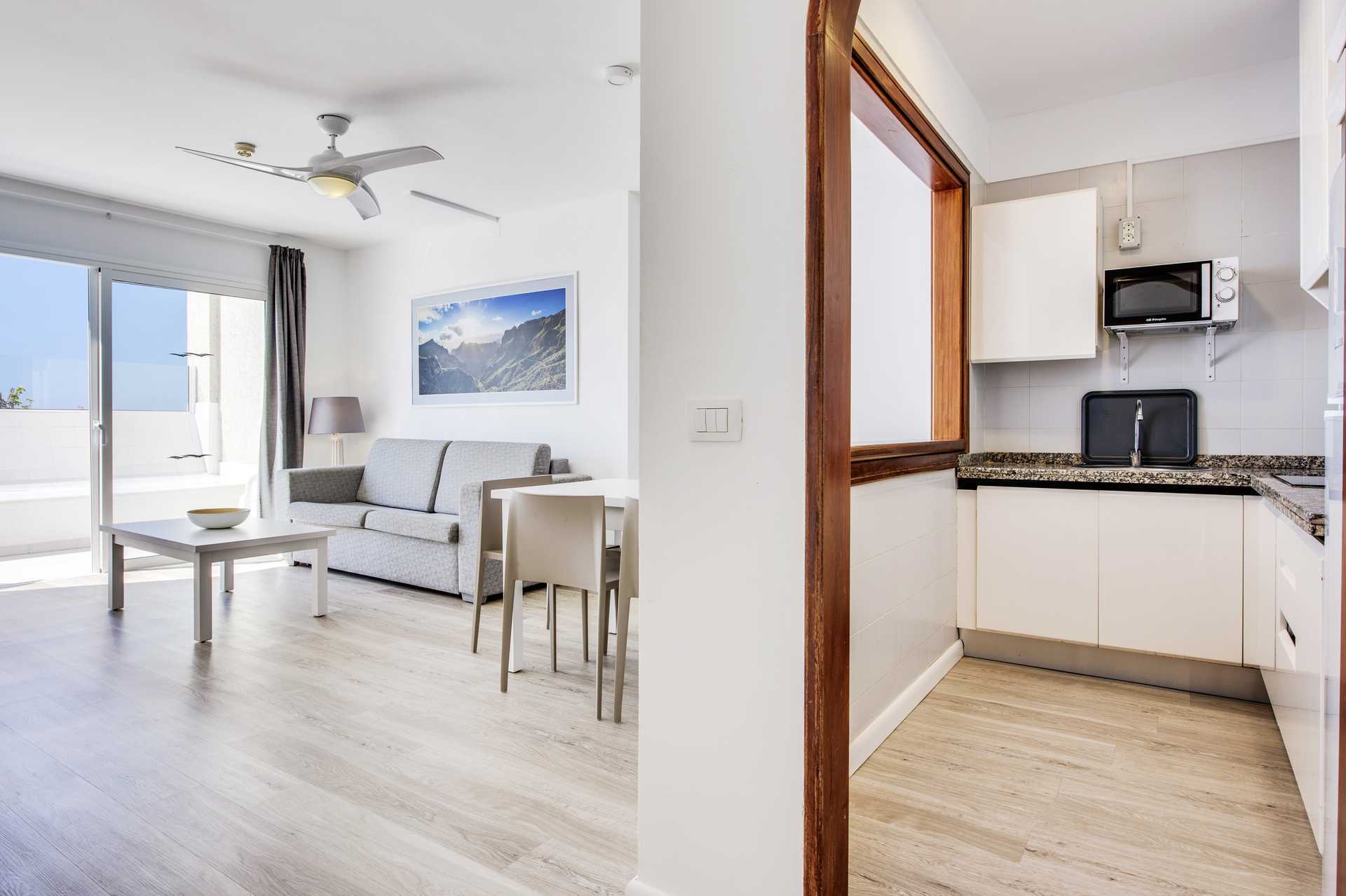 Lejlighed på hotel Vigilia Park i Los Gigantes på Tenerife, De Kanariske Øer.