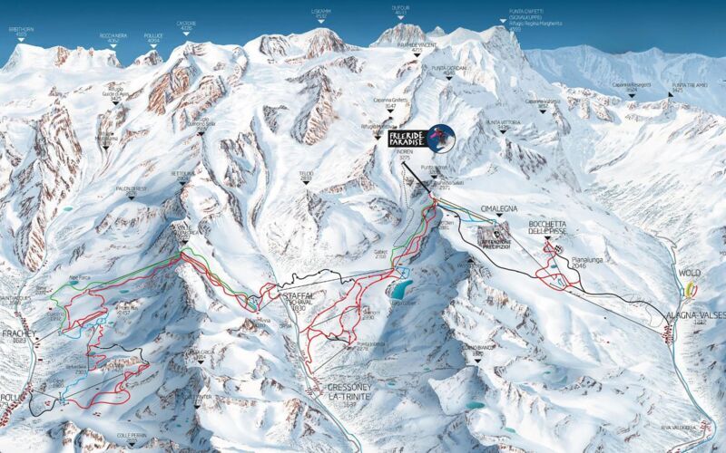 Liftkort Monterosa Ski Area