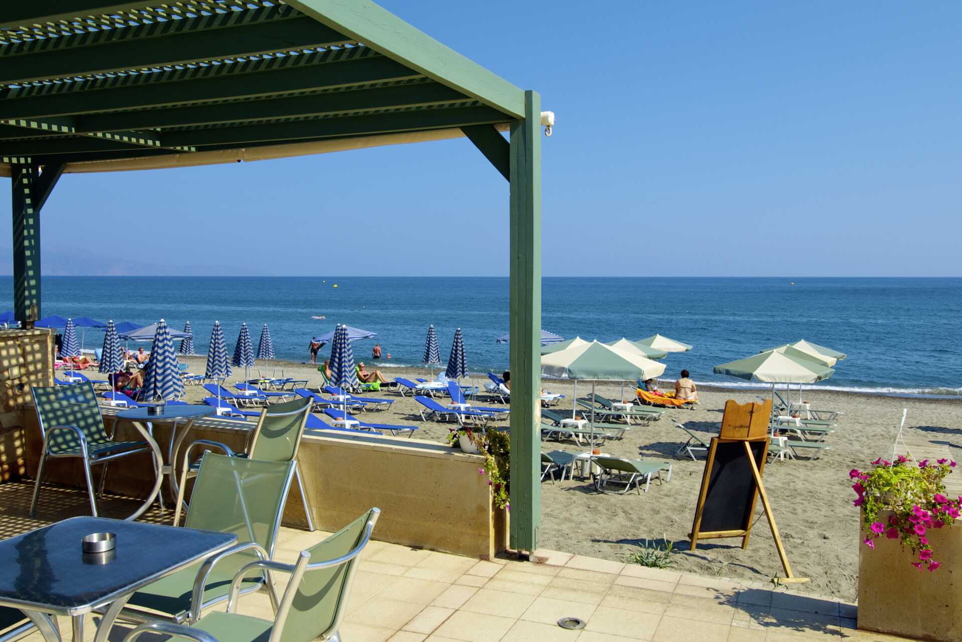 Snackbar på hotel Lissos i Platanias på Kreta, Grækenland.