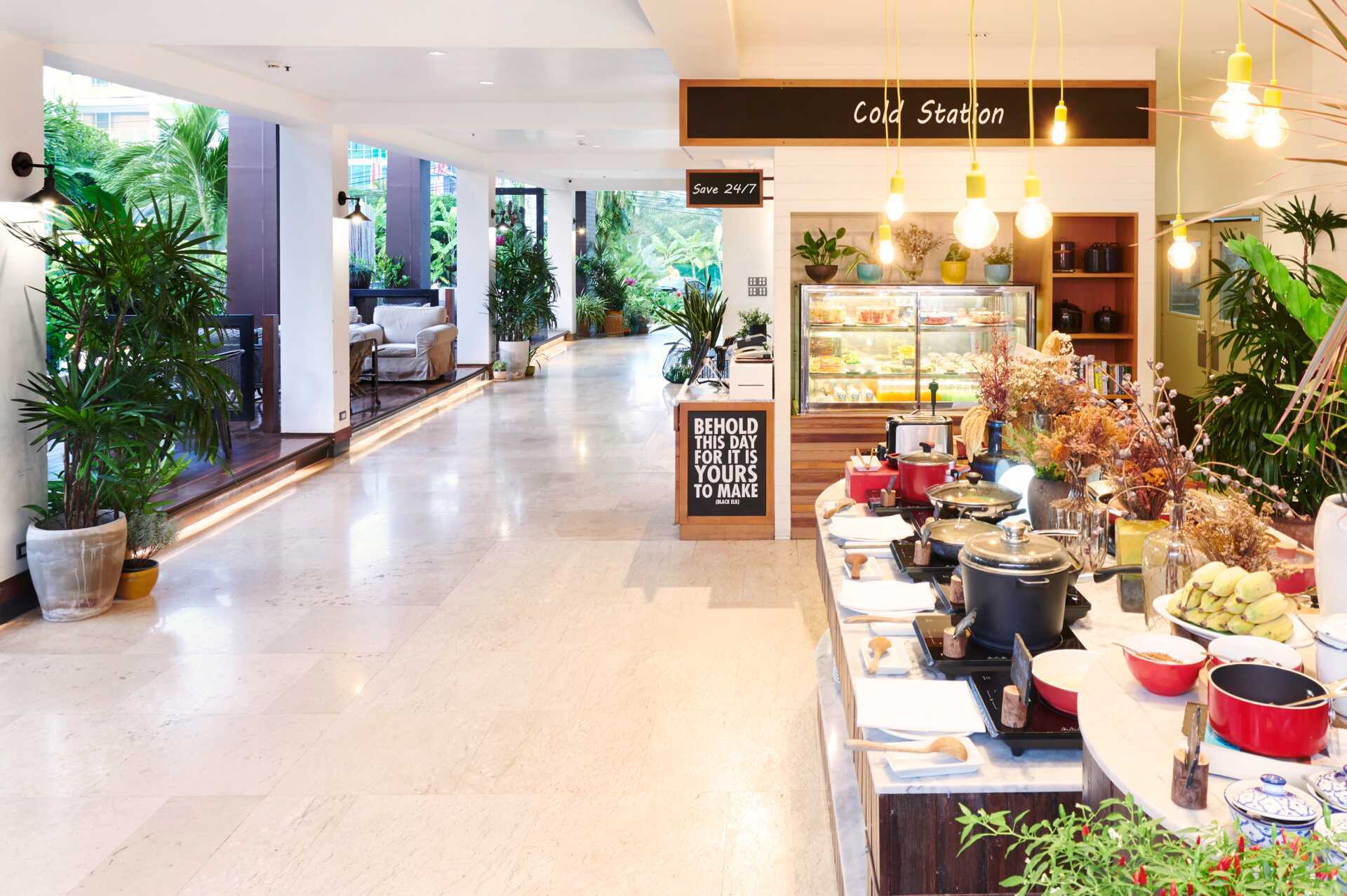 Buffetrestaurant på hotel Loligo Resort Hua Hin i Thailand.