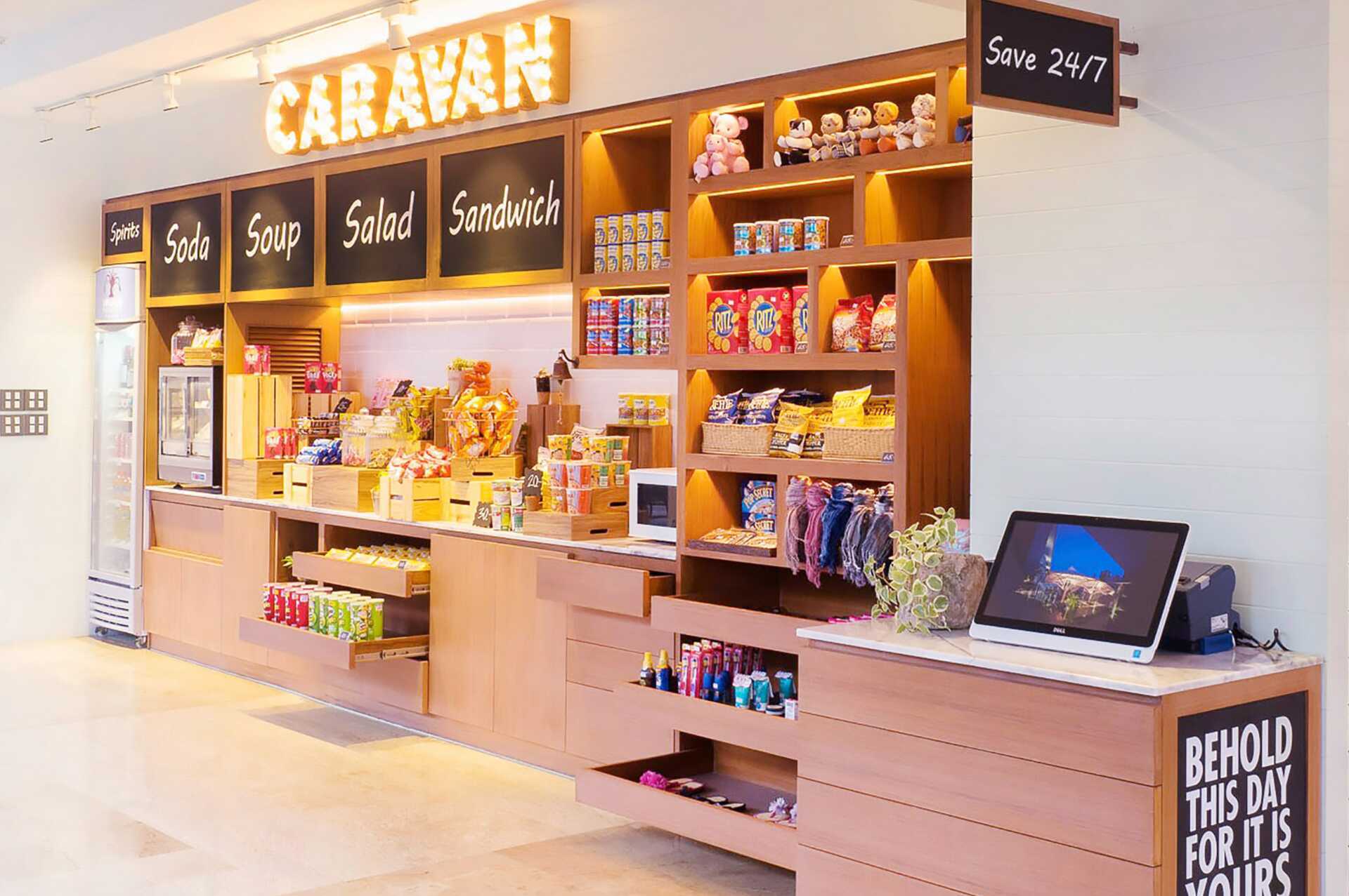 Minimarked på hotel Loligo Resort Hua Hin i Thailand.