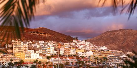Udsigt over bjergene i Los Cristianos på Tenerife, De Kanariske Øer.