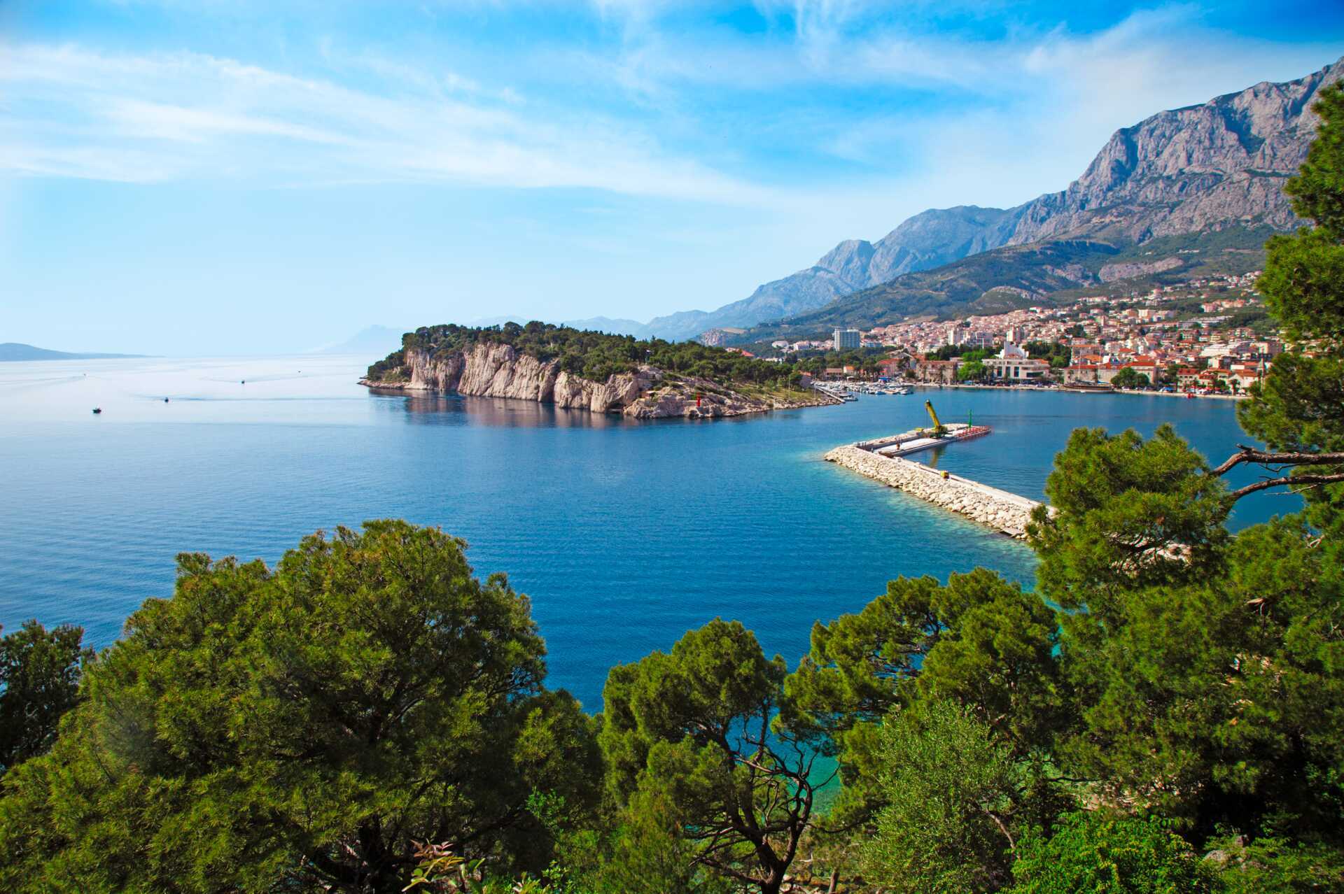 Makarska på Makarska Riviera, Kroatien.