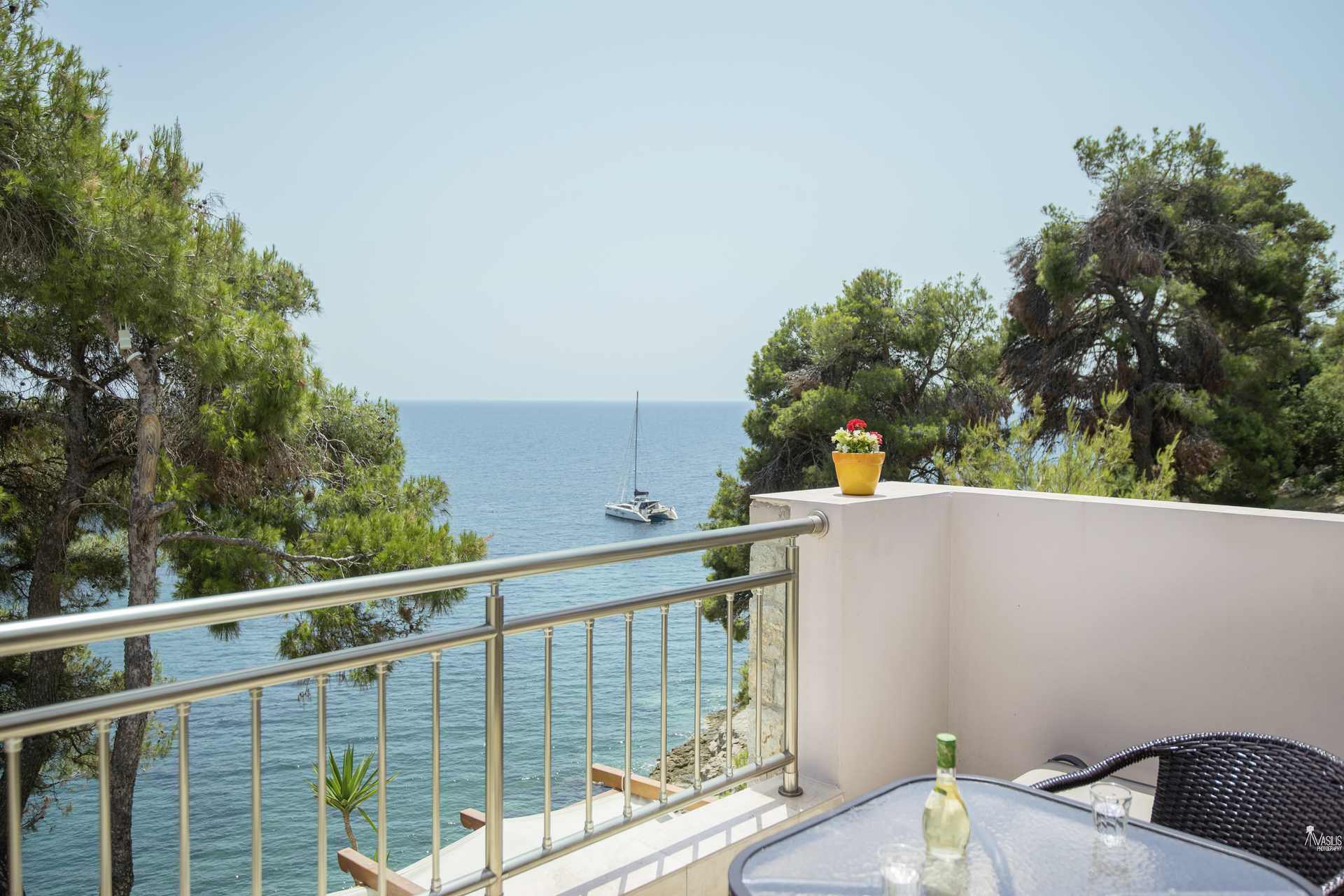 Udsigt fra balkon på Hotel Marilena på Alonissis