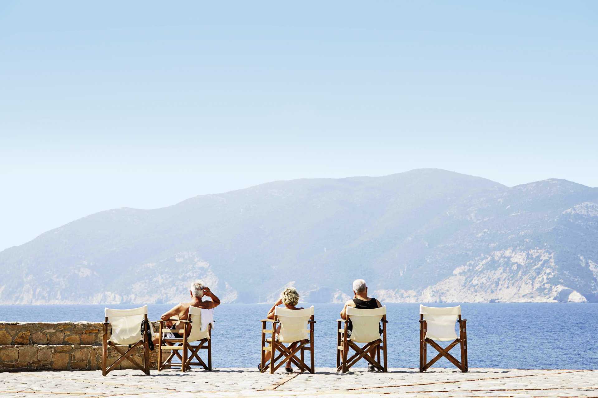 Strand på Alonissos, Grækenland