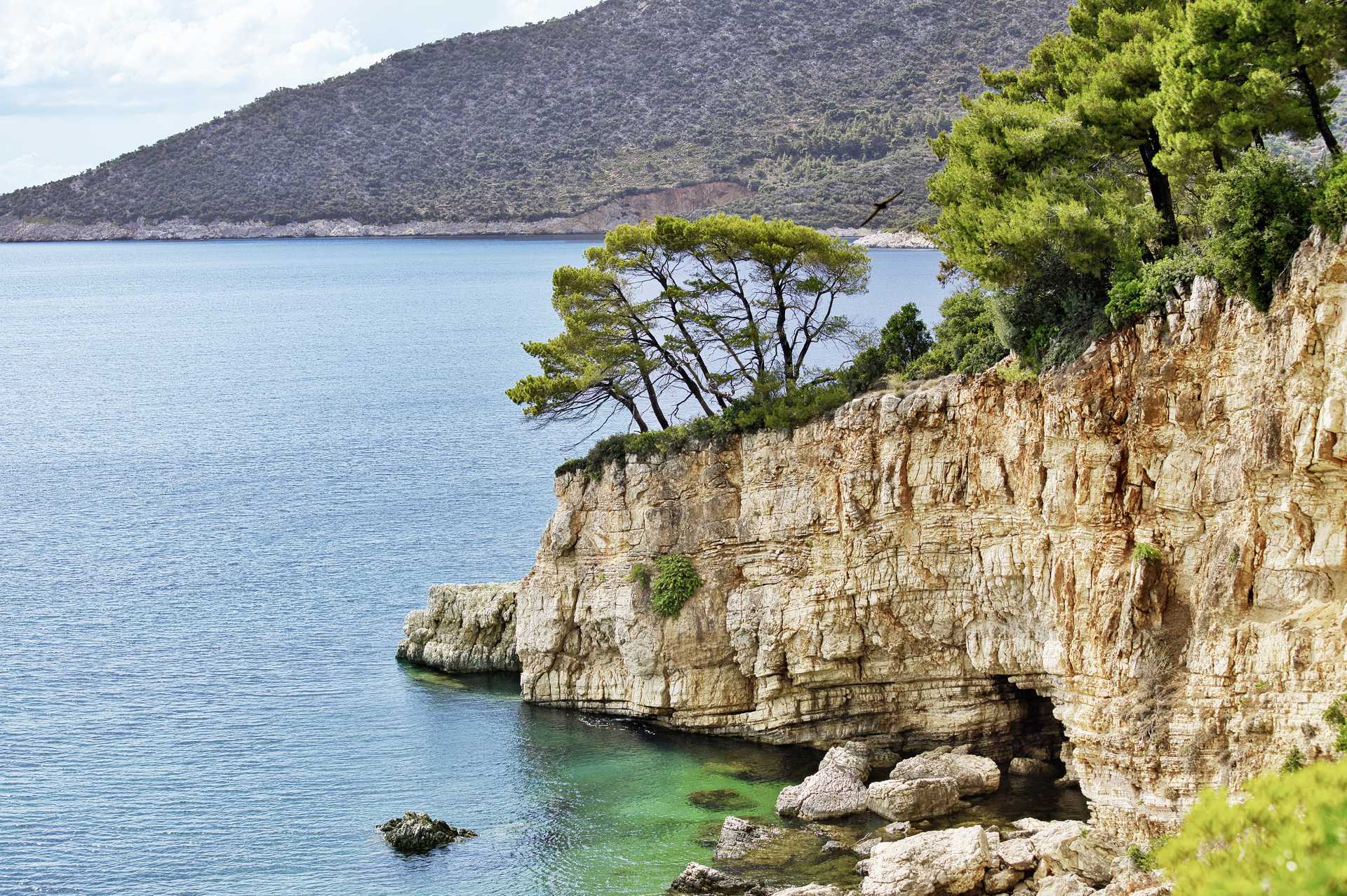 Landskab på Alonissos, Grækenland