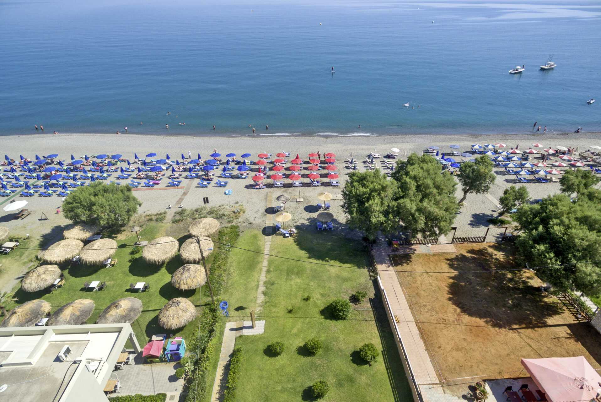 Stranden udenfor Hotel Mary i Platanias, Kreta.