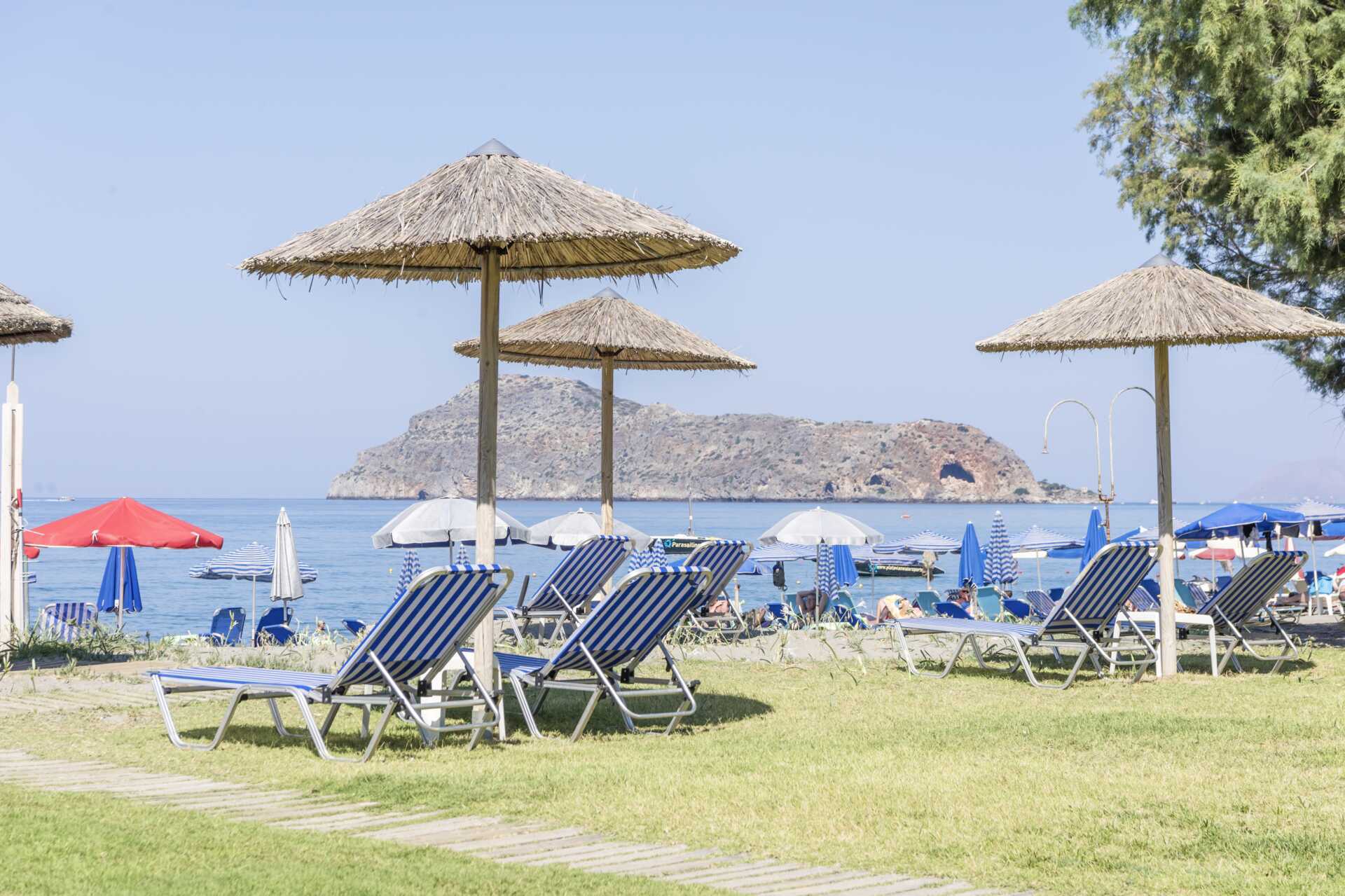 Stranden ved Hotel Mary i Platanias, Kreta.