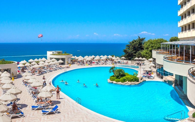 Poolområde på Hotel Melas Resort i Side, Tyrkiet