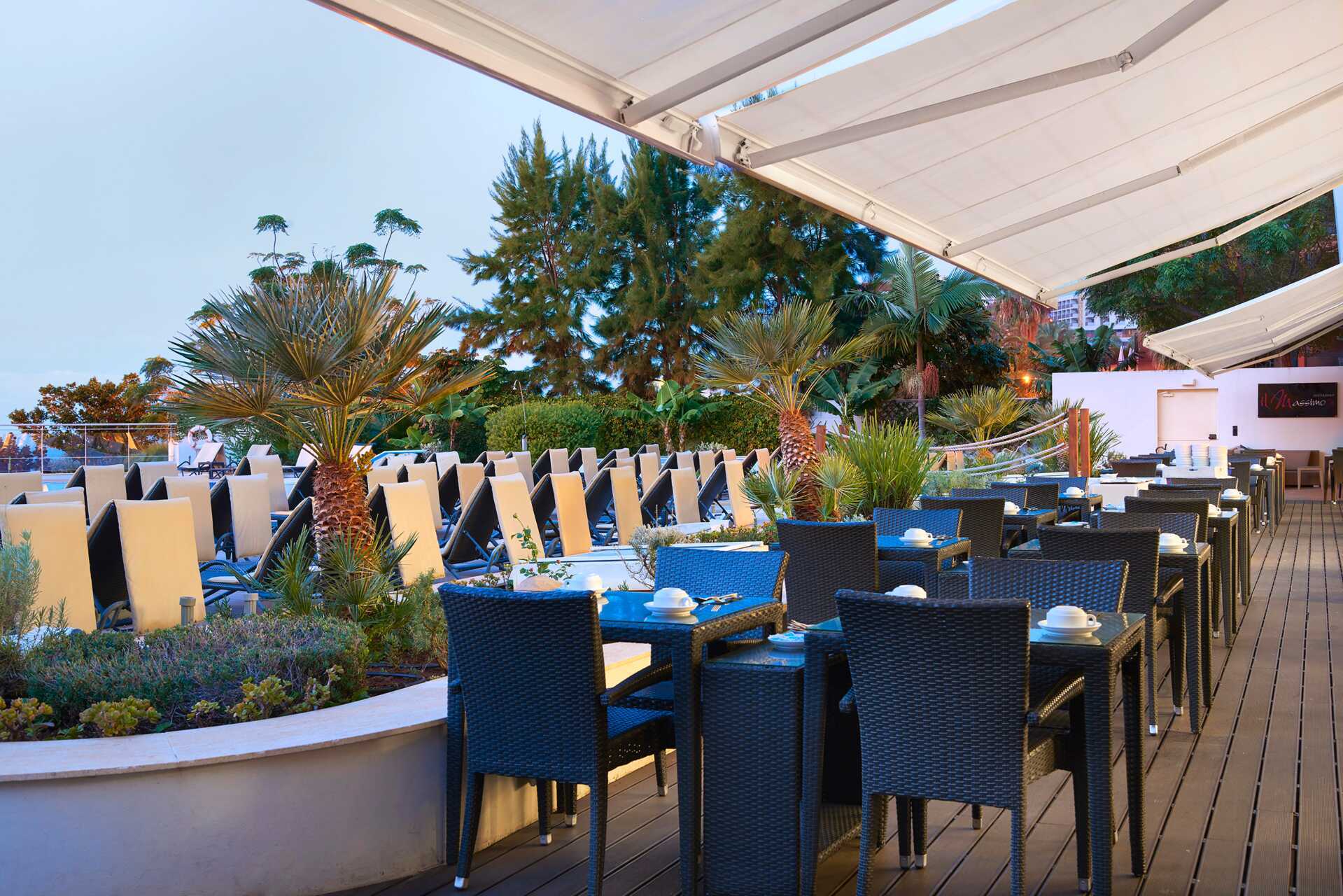 Mare Nostrum restaurant på hotel Melia Madeira Mare, Portugal.