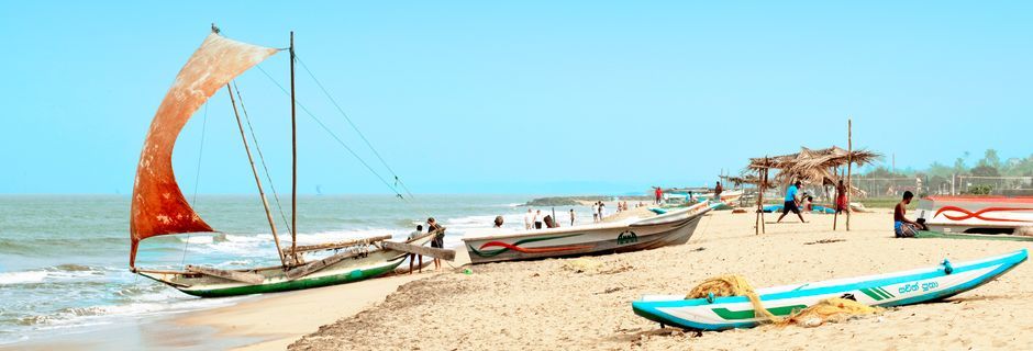 Stranden på Negombo på Sri Lanka
