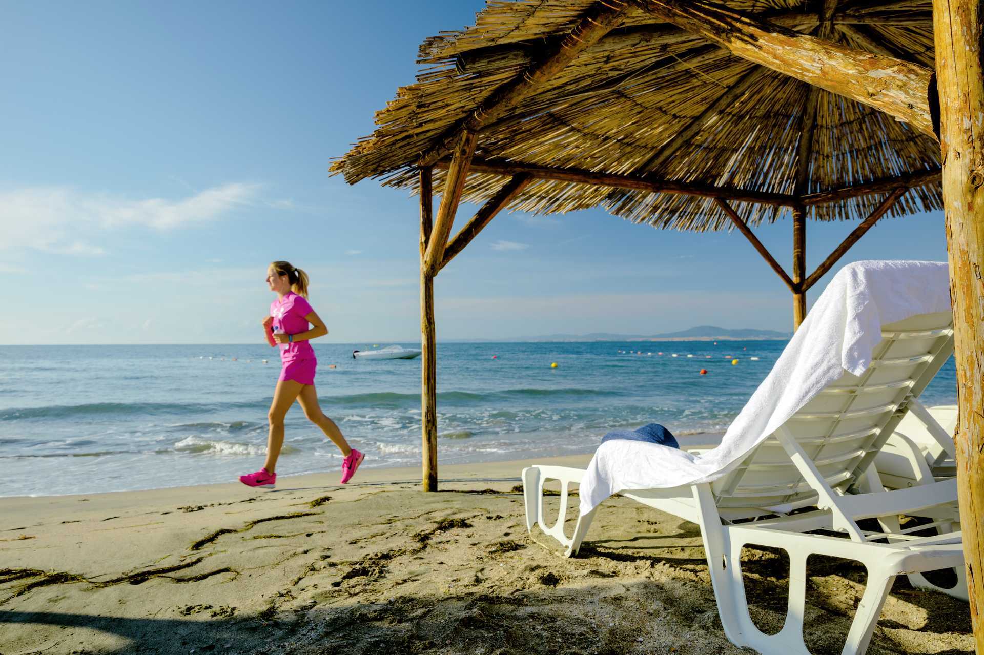 Stranden i Nessebar, Bulgarien.