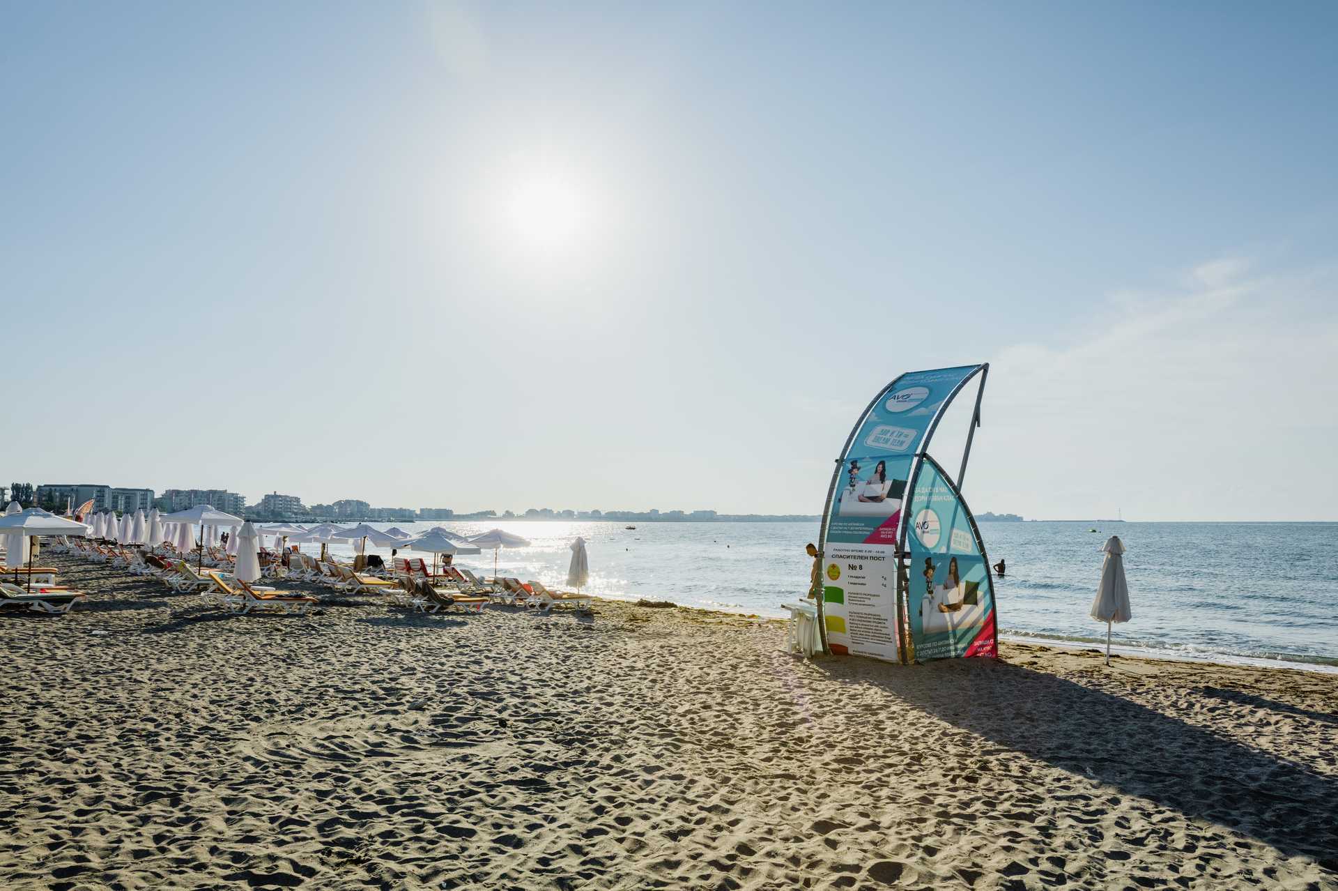 Strand i Nessebar, Bulgarien.