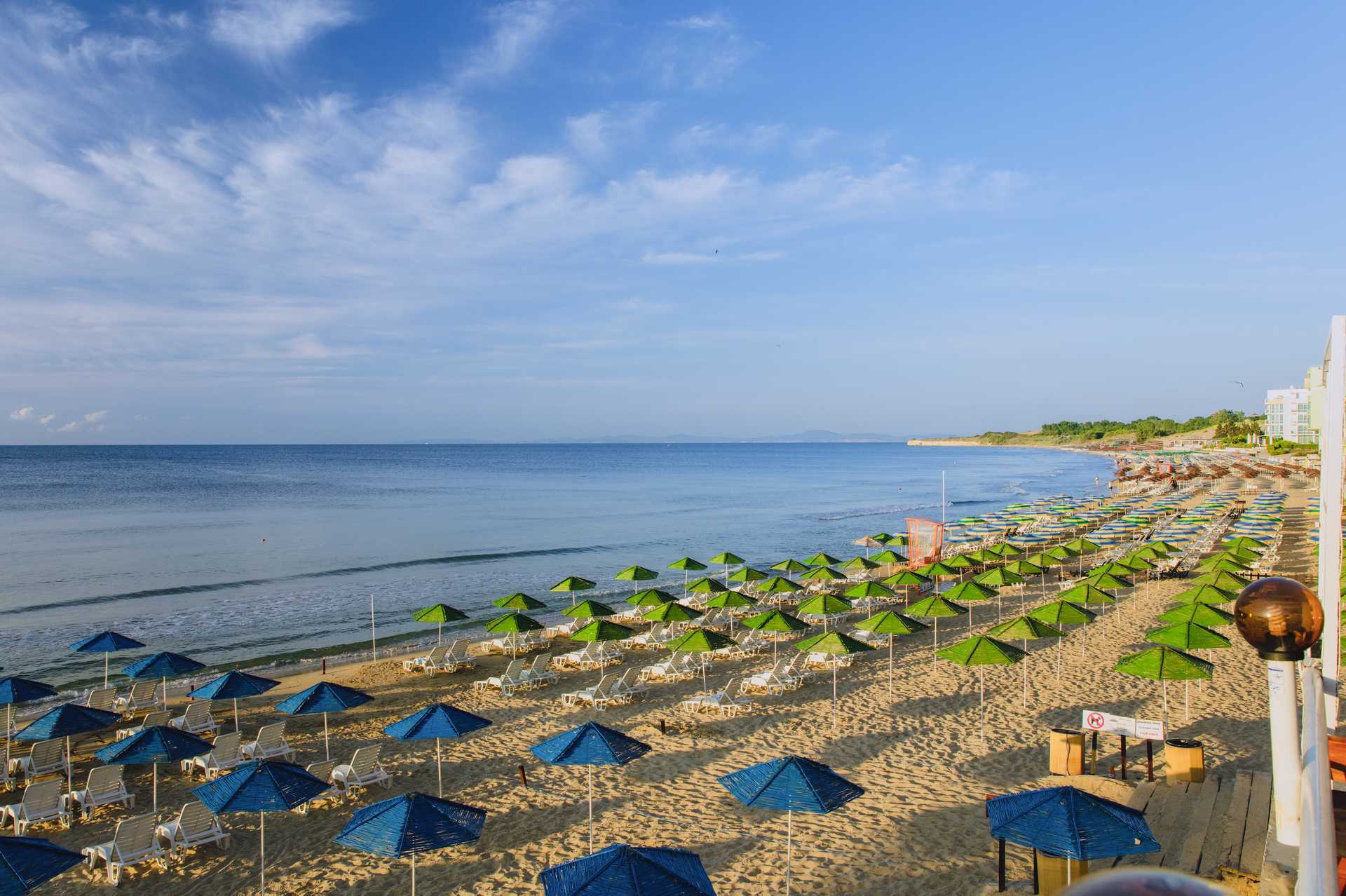 Stranden i Nessebar, Bulgarien.