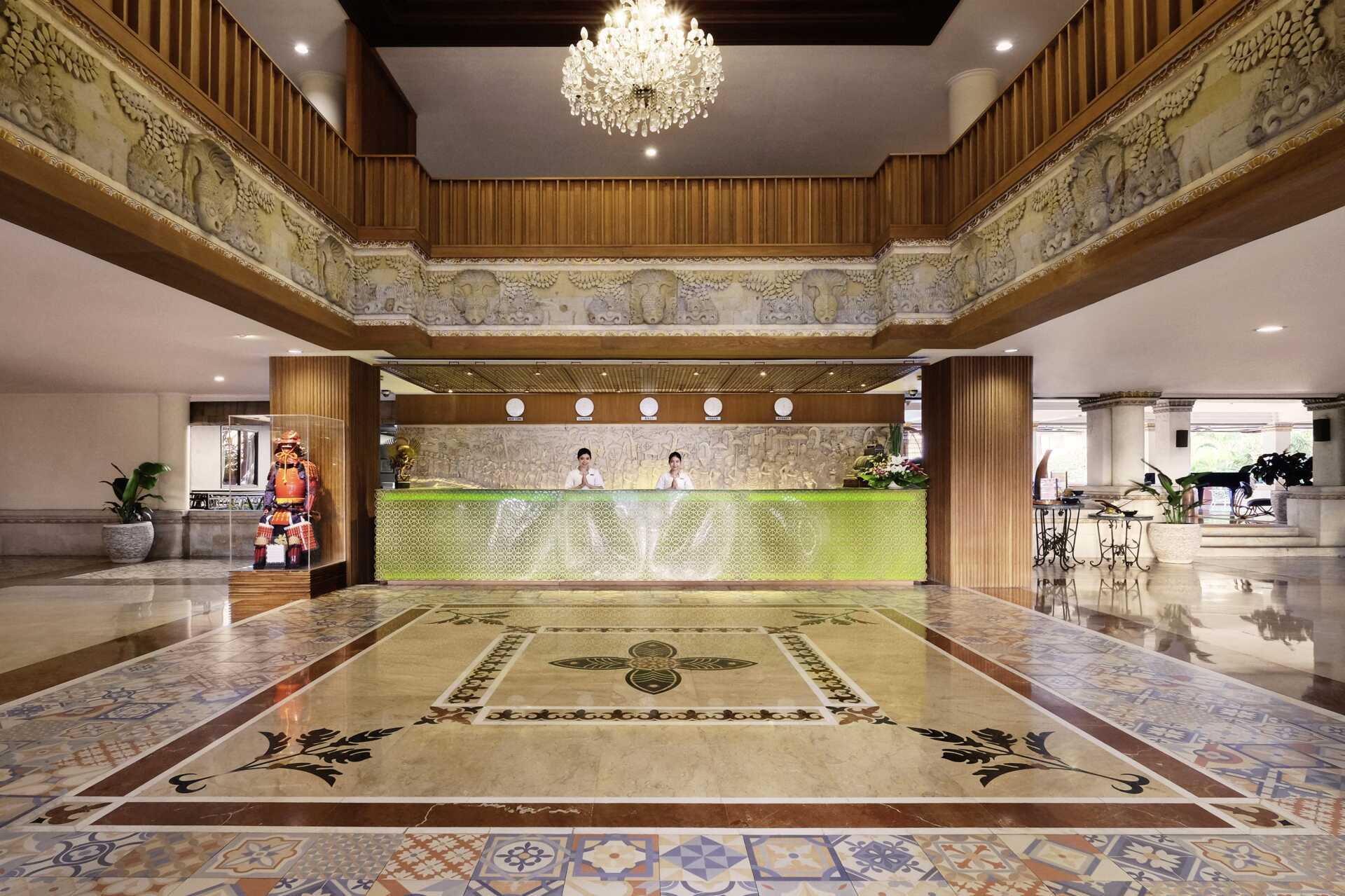 Lobby på Hotel Nikko Bali Benoa Beach i Tanjung Benoa, Bali.