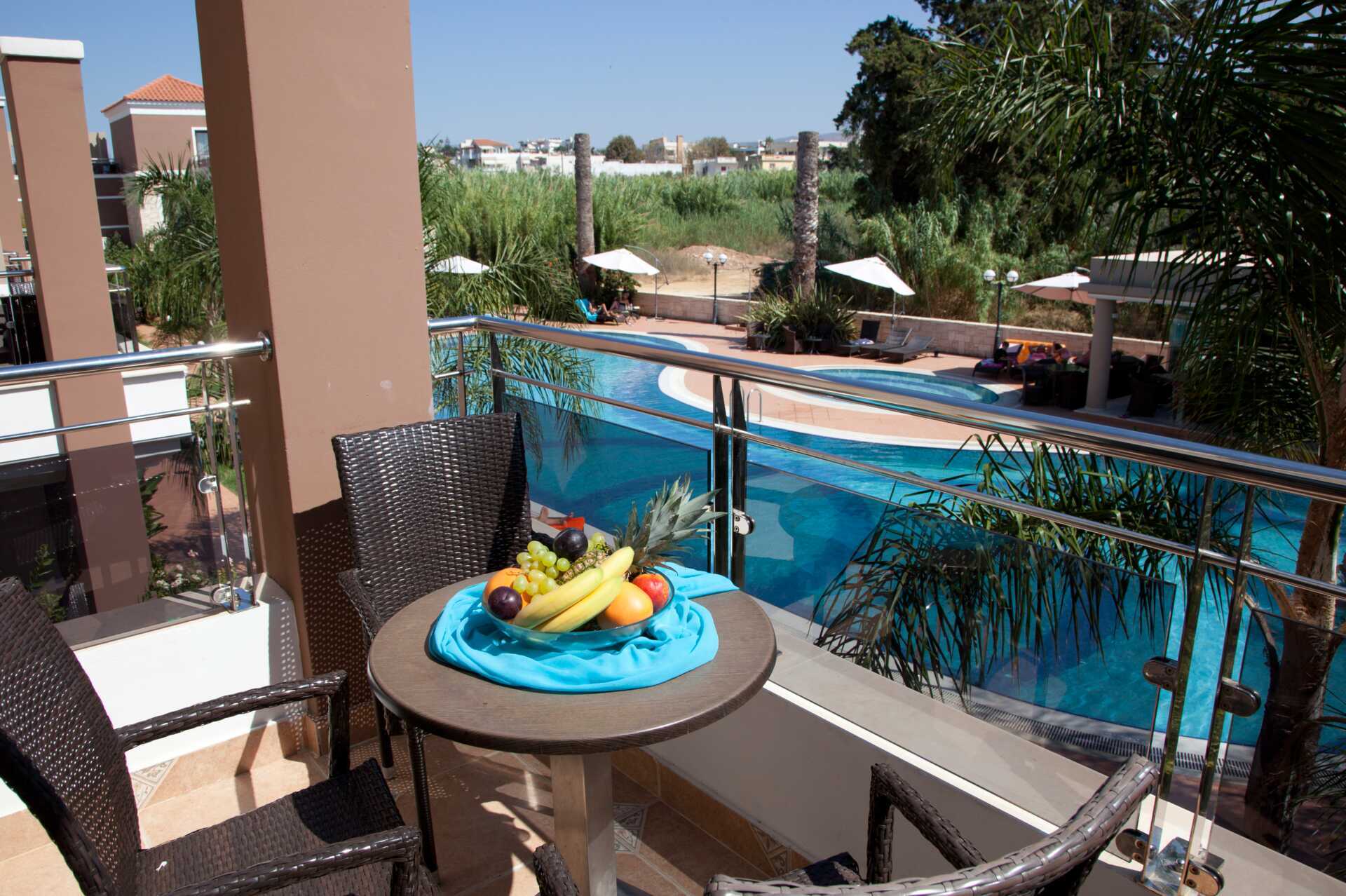 1-værelses lejligheder på Okeanis Golden Resort i Agii Apostoli på Kreta.