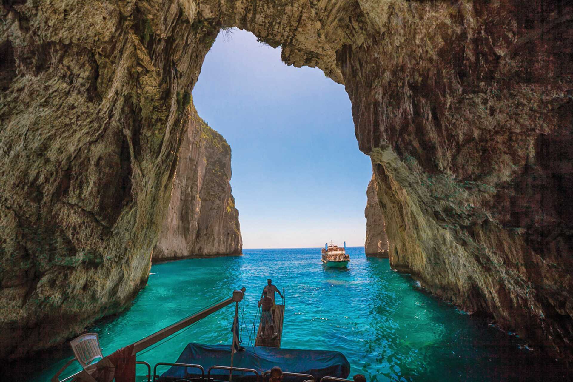 Naboøerne Paxos og Antipaxos med Paxos Ioniske Øer