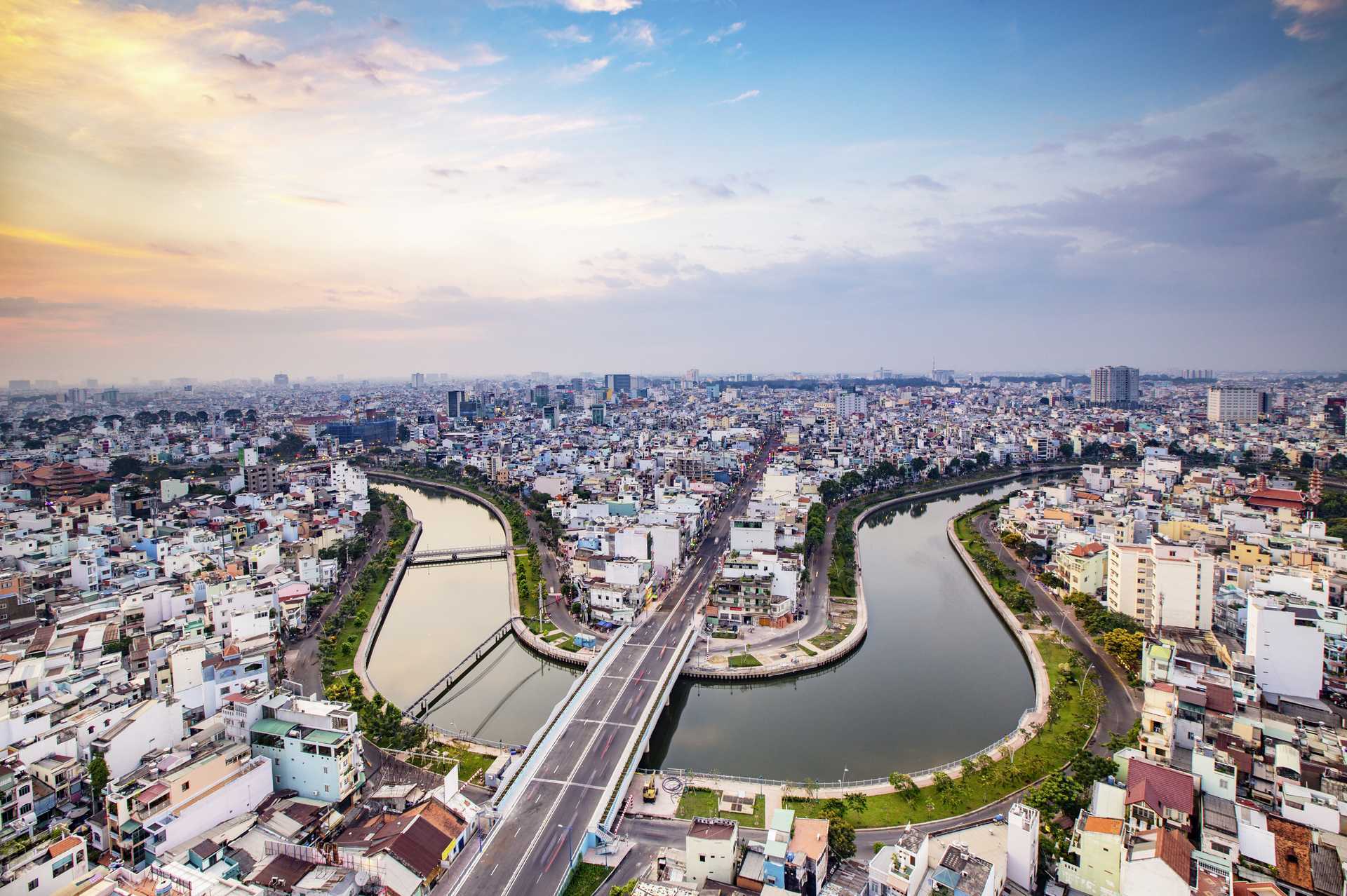 Saigon i Vietnam.