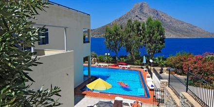 Poolområde på Hotel Philoxenia på Kalymnos, Grækenland