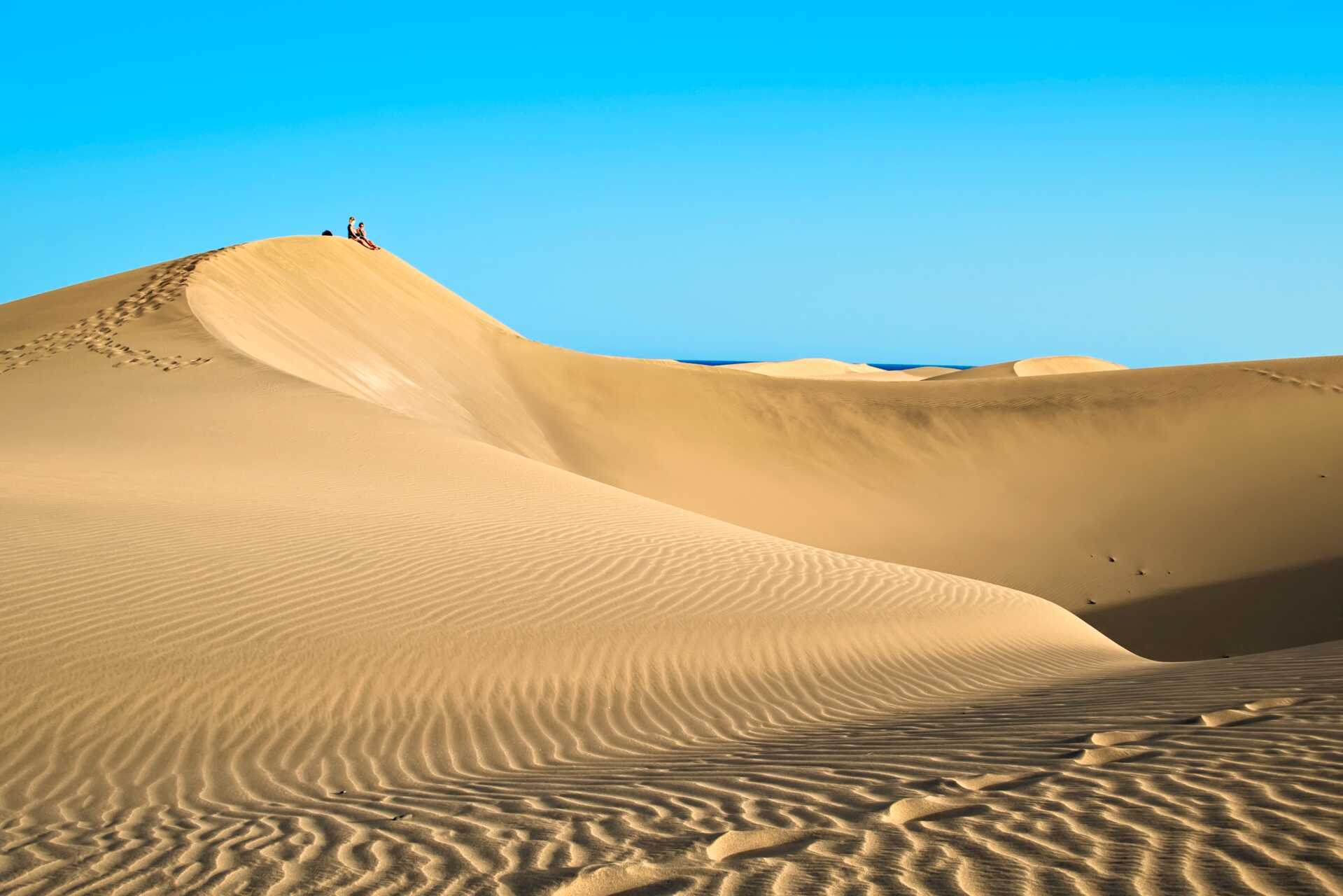 Sanddynerne i Playa del Inglés og Maspalomas på Gran Canaria, De Kanariske Øer, Spanien.