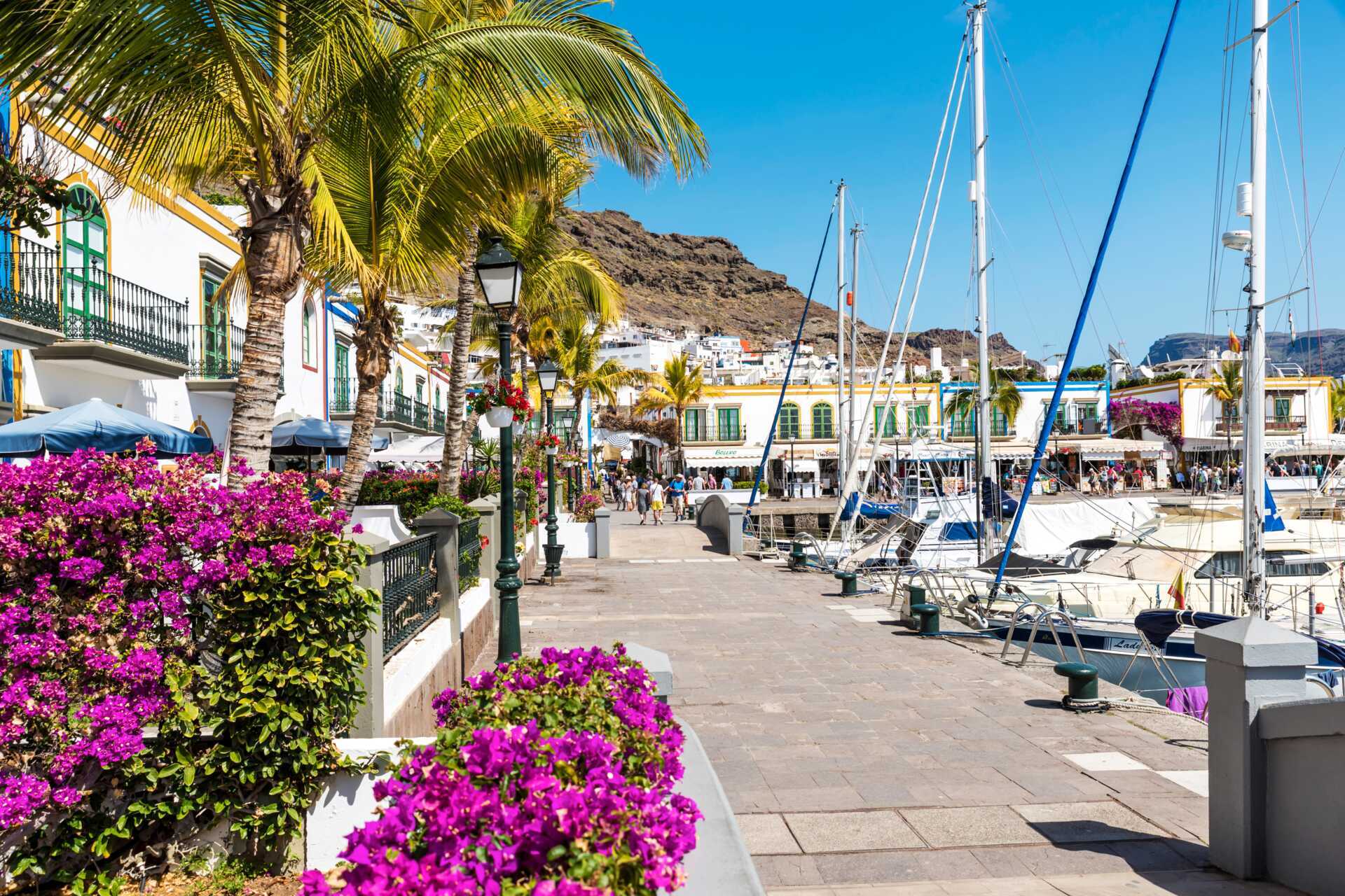 Havnen i Puerto de Mogán på Gran Canaria, Spanien.