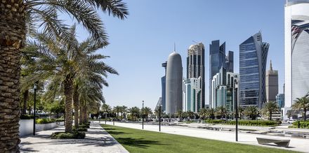 Strandpromenade i Doha, Qatar.