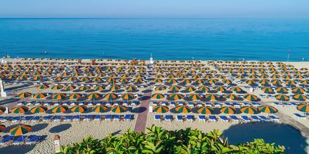 Stranden ved hotel Riviera i Alanya, Tyrkiet.